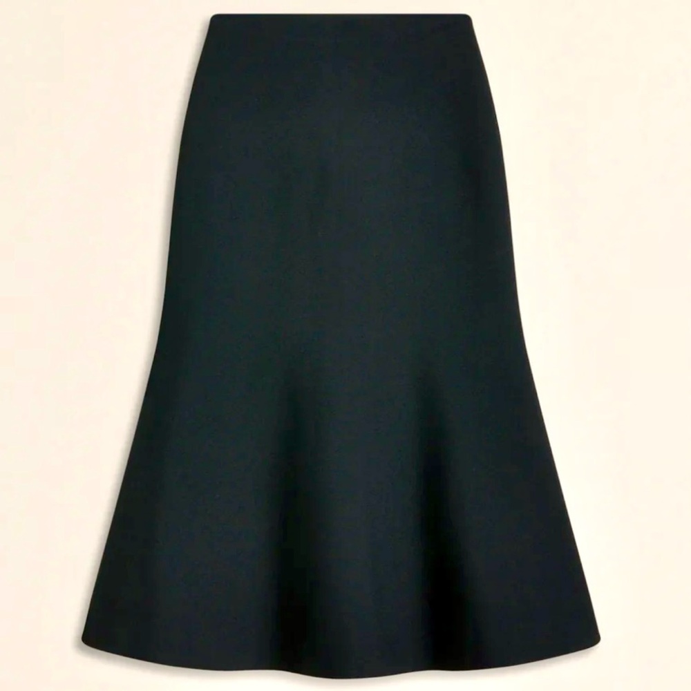 SCANLAN THEODORE Crepe Knit Soft Hem Midi Skirt in Black XS - NEW WITH TAGS